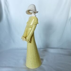 Handcrafted Louise Auger Yellow Ceramic Figurine 8"